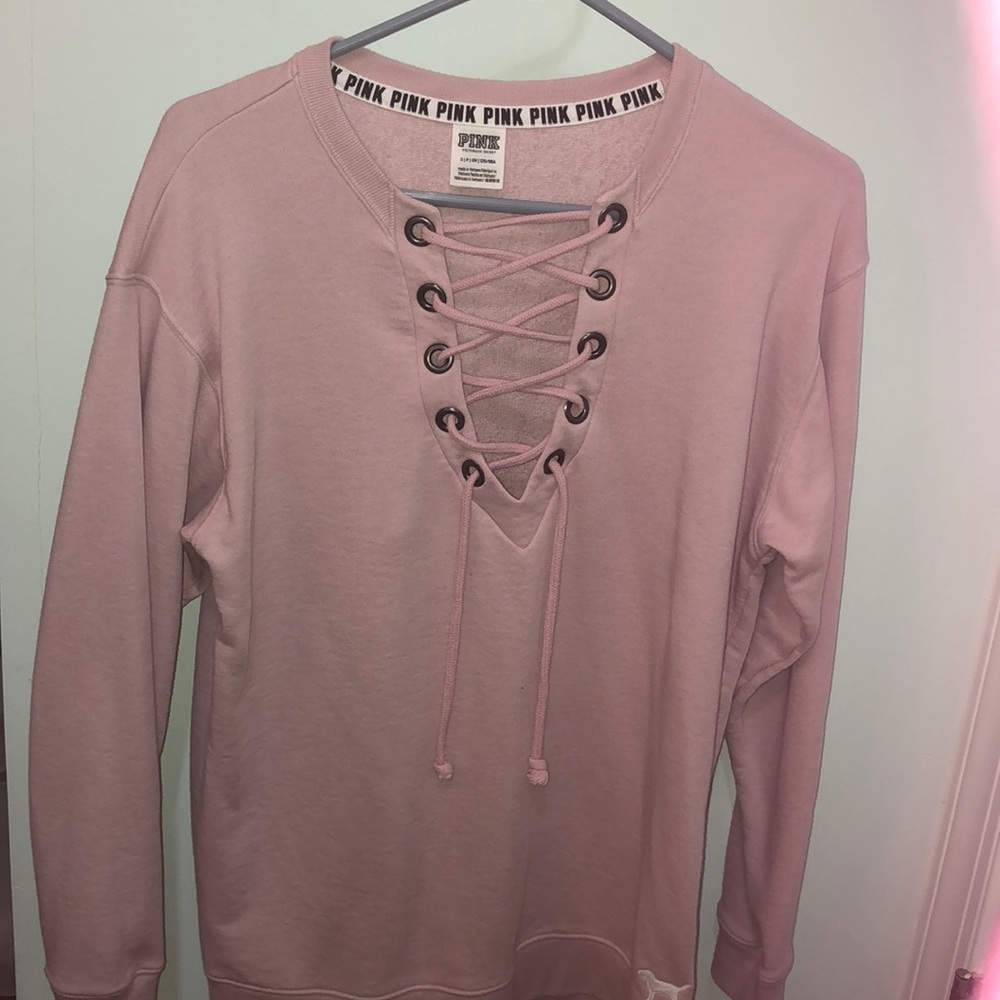 Pink (Victoria secret) laced sweater